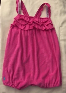 Polo Ralph Lauren Romper 9 Months Pink Terrycloth Terry One Pc Sun Suit Bubble - Picture 1 of 9