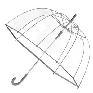 Clear Dome Umbrella, Transparent Automatic Open Bubble Umbrellas for Gray - Picture 1 of 8