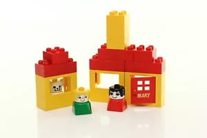 LEGO DUPLO Set Base 537-2 Mary's House vintage raro 1977 - Foto 1 di 4