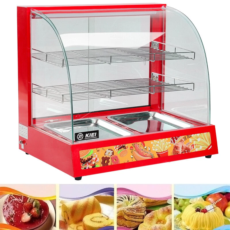 800W Electric Hot Food Warmer Display Commercial Cabinet Counter Pizza Showcase - Image 1 of 4
