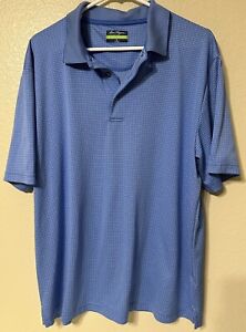 Herren Ben Hogan Super Sonic blauer Druck kurzärmeliges Golfshirt mit Kragen XL
