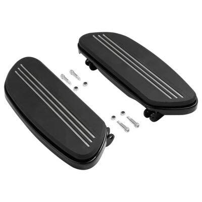 Black Driver Footboard Floorboard For Harley Electra Street Road Glide 1986-2024 - Image 1 of 4