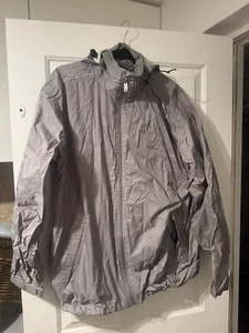 ⭐NIKE GREY MENS LARGE ZIP UP WATERPROOF ANORAK JACKET WITH HOOD FREE POSTAGE⭐ - Picture 1 of 8