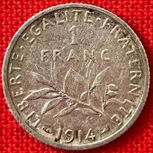 Silbermünze Frankreich 1 Franc 1914 KM# 844 Schön# 187 - Bild 1 von 2