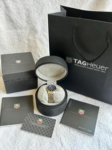 Vintage 28mm Tag Heuer 200 Meter Quarz Kalender, Gold & Stahl Swiss Box Papiere - Bild 1 von 11