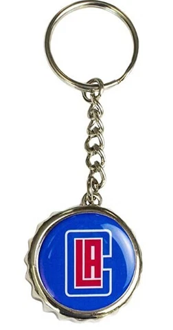 Los Angeles Clippers Bottle Cap Metal Keychain with Bottle Opener Cover