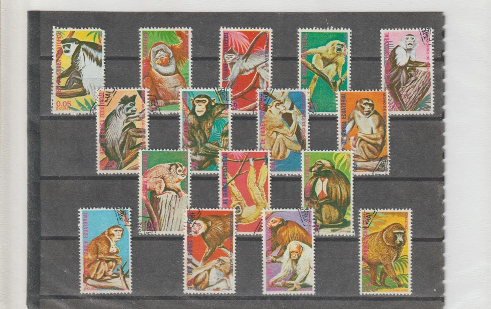 Guinea Rcuatorial Fauna Primates Monos Serie año 1974 (GV-437) - Imagen 1 de 1