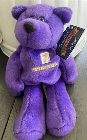 Limited Treasures Pro Bears Minnesota Vikings #7 R Cunningham Beanie 1998 C3 Cover