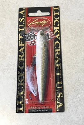 "Señuelo flotante Lucky Craft Gunfish 95 VERDE SEXY 3-3/4"" Japón 3/8 oz bajo Topwater" Foto 1 de 4