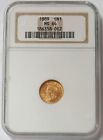 1889 GOLD $1 DOLLAR PRINCESS HEAD COIN NGC MINT STATE 64