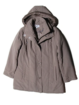 Nuevo Abrigo Parka Breckenridge Con Capucha Grande Para Mujer Forrado Peso Pesado Cremallera Marrón $140 Foto 1 de 4