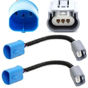2Pcs 9004 9007 HB5 to H13 9008 Pigtail Wire Wiring Harness Adapters Socket Plug - Picture 1 of 5