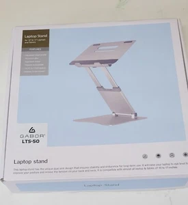 LAPTOP STAND-ADJUSTABLE. NEW BOX Gabor LTS-50 for 10" To 17" Laptops and Tablet - Picture 1 of 7