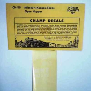 Champ Decals O Scale: Missouri-Kansas-Texas Hopper, Open, Red Car, White Lett... - Picture 1 of 1