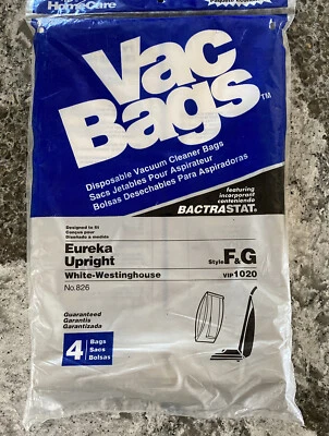 Sacos de vácuo Home Care estilo 826 para modelos verticais Eureka sacos estilo F e G NOVO - Imagem 1 de 3
