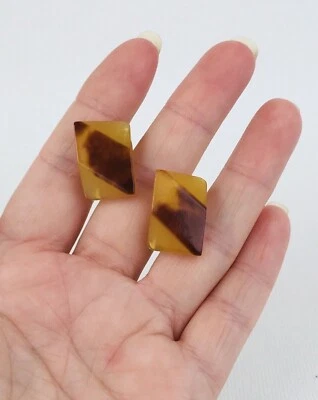 Gemelos Lucite vintage de tortuga caramelo mediados de siglo Foto 1 de 4