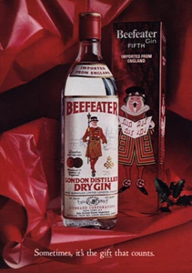 1975 Beefeater: Sometimes Its Gift That Counts Vintage Print Ad - Picture 1 of 1