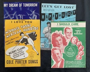 Antique Sheet Music 1943-1944 Voice Piano Art Deco Covers Cole Porter Lot of 4 - Picture 1 of 5