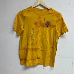 DSG Boys Printed Cotton Graphic Tee Stain Dye Deep Yellow Short Sleeve DAB22100 - Picture 1 of 5