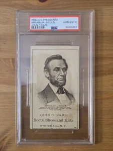 1880s HD2a U.S. ABRAHAM LINCOLN WASHINGTON John C. Earl POP 1 PSA AUTHENTIC - Picture 1 of 5
