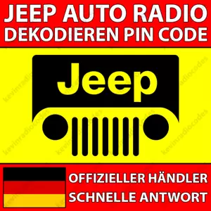 ✅JEEP RADIO DEKODIEREN PIN CODE COMPASS GRAND CHEROKEE RENEGADE WRANGLER VP2✅ - Bild 1 von 12
