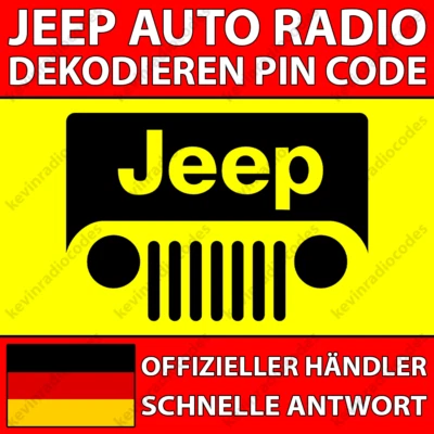 ✅JEEP RADIO DEKODIEREN PIN CODE COMPASS GRAND CHEROKEE RENEGADE WRANGLER VP2✅ - Bild 1 von 4