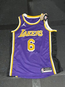 LeBron James LA Lakers Nike Jordan Authentic Swingman Jersey L 48 Jumpman Purple