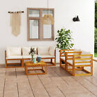 6 Piece Garden  Set With Cushion  Solid Acacia Wood U1t6