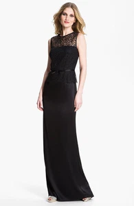 St John Collection Liquid Satin & Lace Gown (size 0)* - Picture 1 of 8