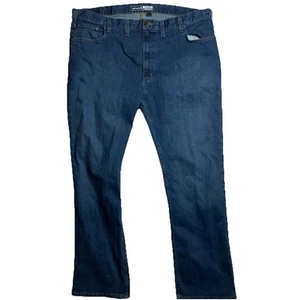 Pantalones de mezclilla Carhartt resistentes flexibles para hombre 44x32 calce relajado ropa de trabajo lavado medio - Imagen 1 de 14