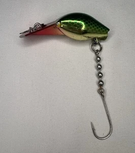 Luhr Jensen Hot Shot 35 Fishing Lure Green Honeycomb Pattern With Red Bill - Picture 1 of 5