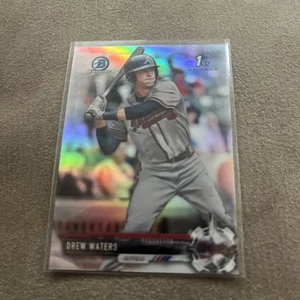 2017 Bowman Draft #BDC-90 rifrattore cromato Drew Waters Atlanta Braves 1° - Foto 1 di 1