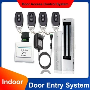 Sistema de control de acceso de entrada de puerta, cerradura magnética de 1200 lb, 4 controles remotos - Imagen 1 de 6