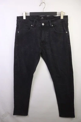 EDWIN JAPANESE Denim Black EA-85 Slim Tapered SMU Jeans Size W34 X L30 - Image 1 of 4
