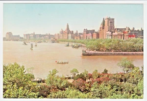Shanghai China ~ Huangpu / Whangpoo Fluss ~ entlang des Flussufers ~ Vintage Postkarte - Bild 1 von 2