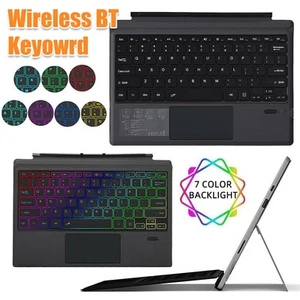 For Microsoft Surface Pro 7+ 7 6 5 4 3 Bluetooth Backlit Keyboard W/ Touchpad AU - Picture 1 of 24