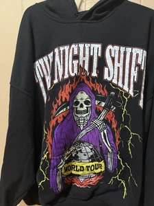 The Night Shift Double sided hooded hoodie sweatshirt 3xl world Tour reaper - Picture 1 of 2