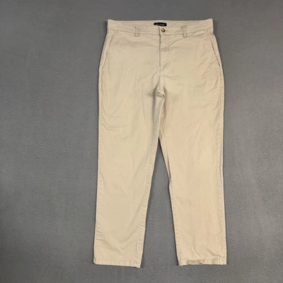 Jos. A. Bank Pants Mens 35x30 (Fits 35x28) Khaki Brown Tailored Straight Cotton - Image 1 of 4