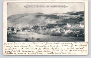 POSTCARD PANORAMA VIEW OF BUSINESS SECTION CHELSEA VERMONT - 1907 - Picture 1 of 2