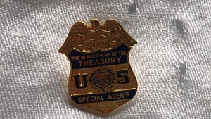 Vintage 1" The Department of the Treasury Special Agent Pin - Steckler New York - Picture 1 of 3