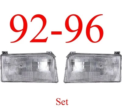 Комплект фар головного света 92 96 Ford, F150, F250, Bronco, 97 и 98 F350, для грузовика, слева и справа - Изображение 1 из 4