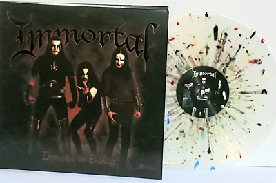 IMMORTAL Damned In Black Clear Rainbow Splatter Vinyl LP VG+ Osmose 300 Made - Image 1 of 4