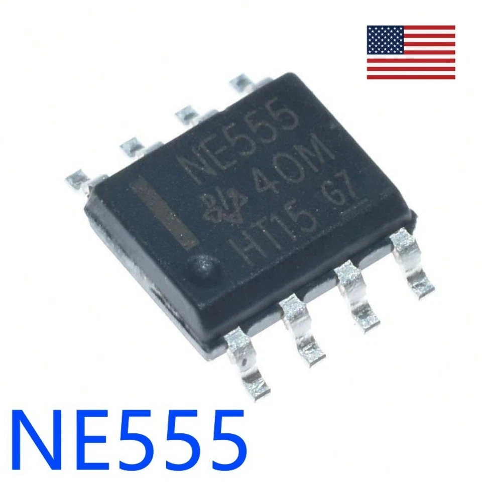10Pcs NE555 SOP-8 Timer IC SMD CMOS Precision Timing Chip DIY US Ship