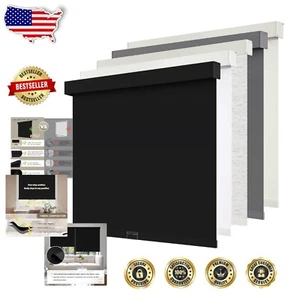 Room Darkening Blackout Roller Blinds with Valance - 28" x 72" for Light Control - Imagen 1 de 8
