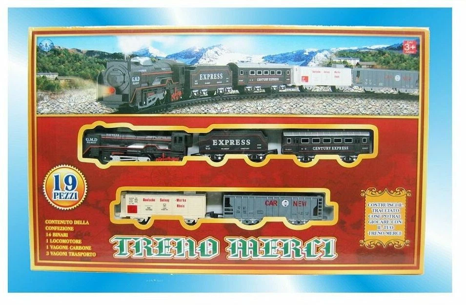 Treno Merci Trenino Pista Giocattolo Gioco Bambini sar - Immagine 1 di 1