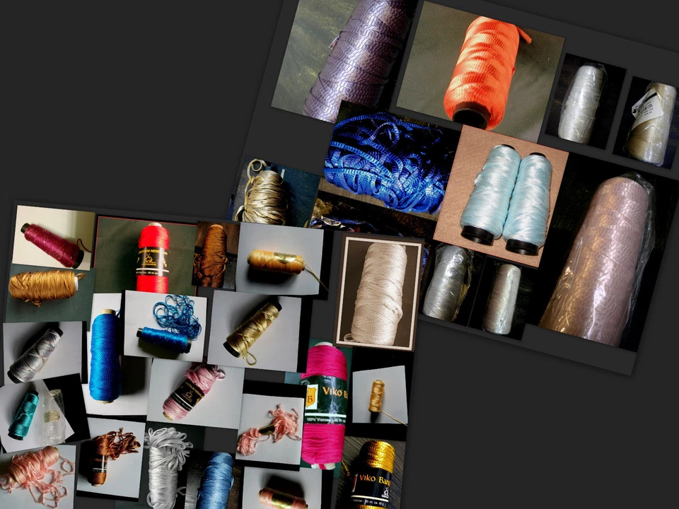 Bändchengarn, Viskose, Glanzgarn, Effektgarn, Sonstige, Vintage - Bild 1 von 1