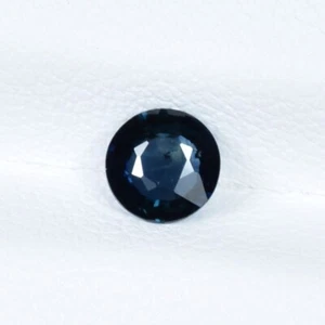 0,40 ct MEJOR GRADO AZUL PROFUNDO / ZAFIRO AZUL NATURAL - ¡Video de gema redonda de 4,5 mm!! - Imagen 1 de 2