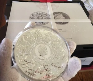 ✅ U.S SELLER ✅ FAST SHIPPING 1 Kilo 32.15oz Queen Beasts COMPLETER 9999 Silver - Picture 1 of 2