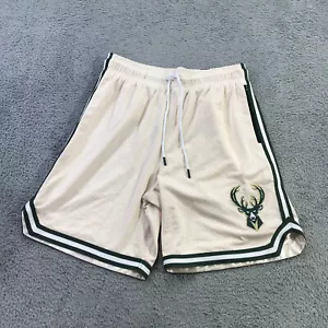 Milwaukee Bucks Shorts Mens Medium Basketball NBA Mesh Shorts Ultra Game Green - Picture 1 of 11