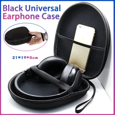 Universal Black Hard Headphone Case Portable Earphone Storage Carrying Box AU - image 1 of 4